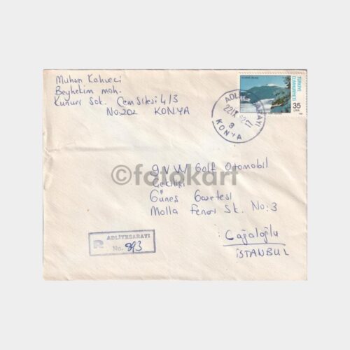 Ulus-Ankara, Posta Tarihi-Şehir Damgalı Zarf