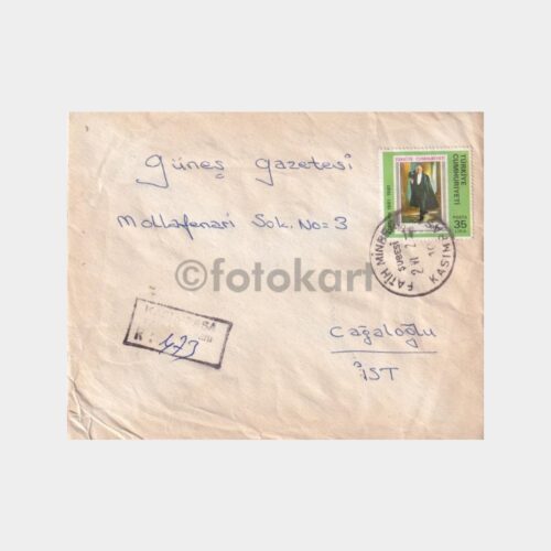Fatih Minberi, Posta Tarihi-Şehir Damgalı Zarf