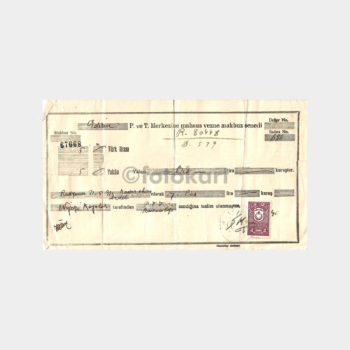 1940 PTT Edirne Radyo Abone Makbuzu
