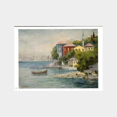 Ressam Nihal Atamer - Salacak Eski İskele Tebrik Kartı