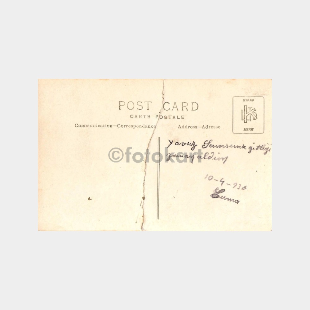 1936 Samsun Parktan Görünüm Kartpostal - Görsel 2