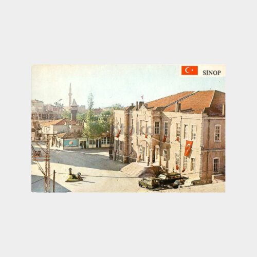 Sinop Belediye Binası ve Cami Kartpostal