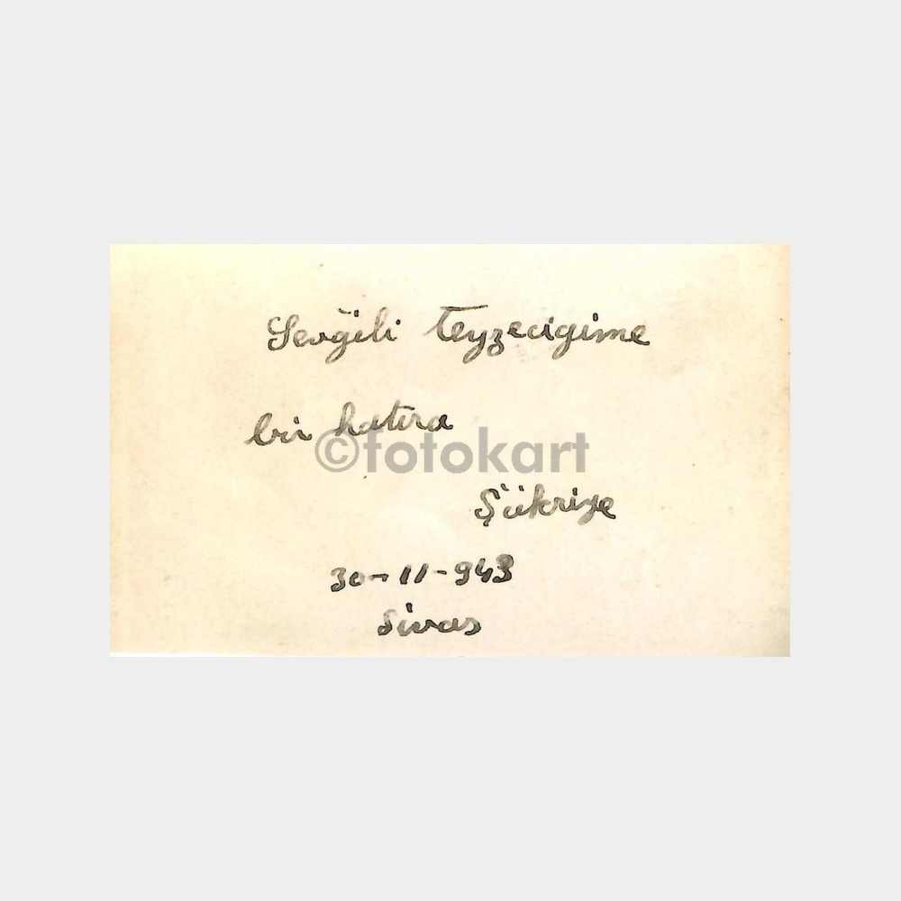 1943 Sivas Anne ve Bebek Arabası Hatıra Fotoğraf - Görsel 2