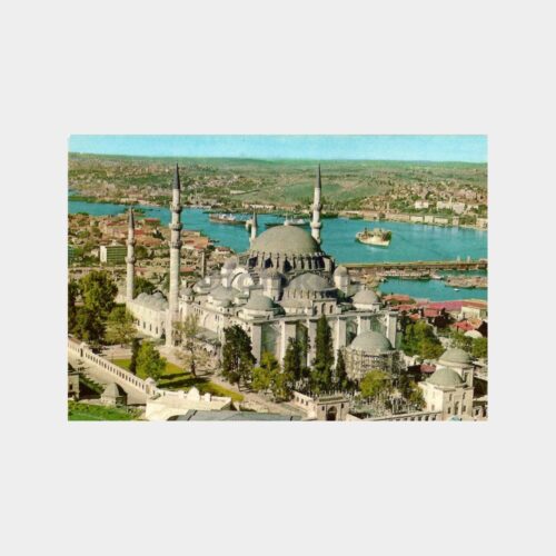 Süleymaniye Camii ve Haliç Gemiler Kartpostal