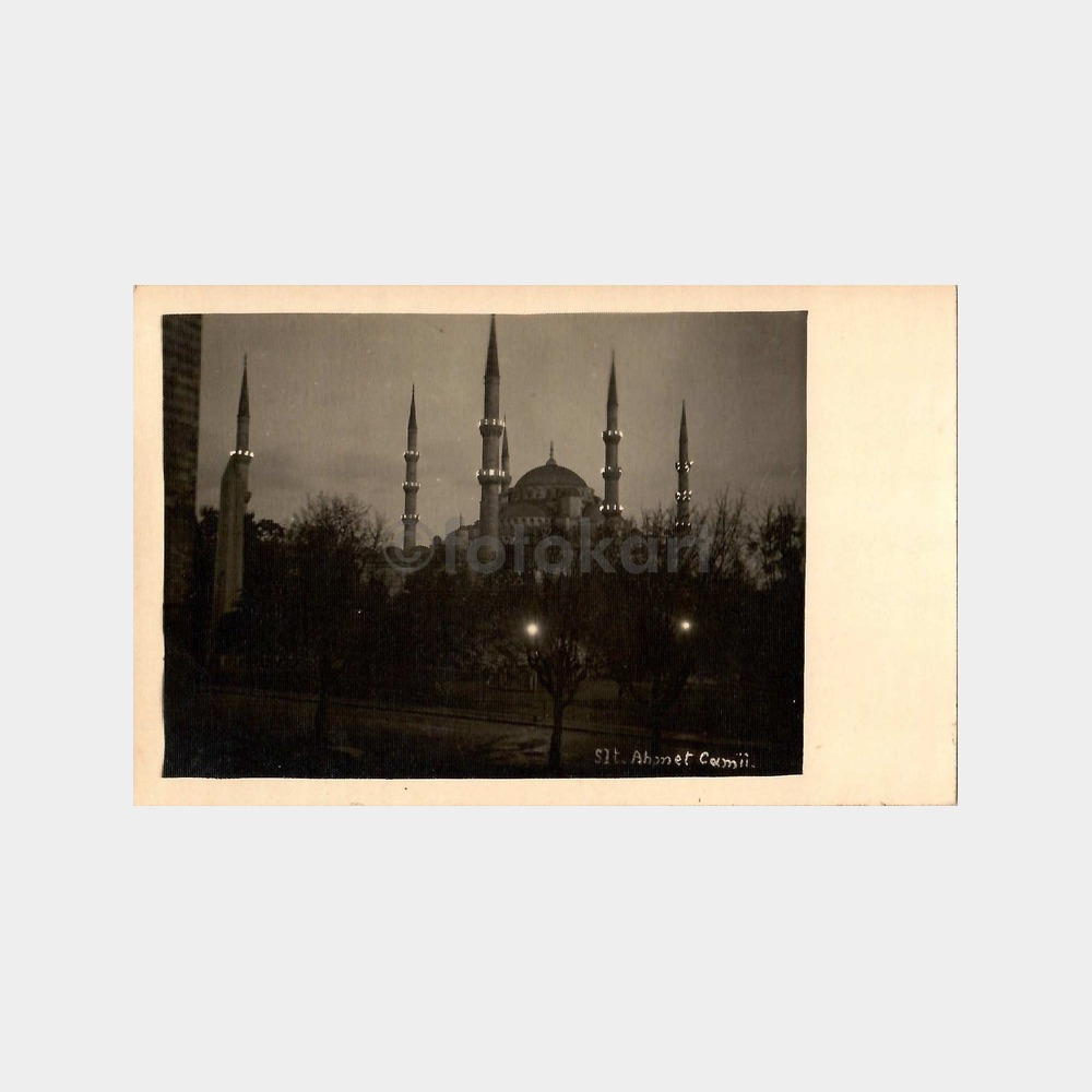 Sultanahmet Camii Gece Görünüşü Fotokart