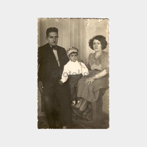 1937 Sünnet Çocuğu ve Ailesi Fotoğraf