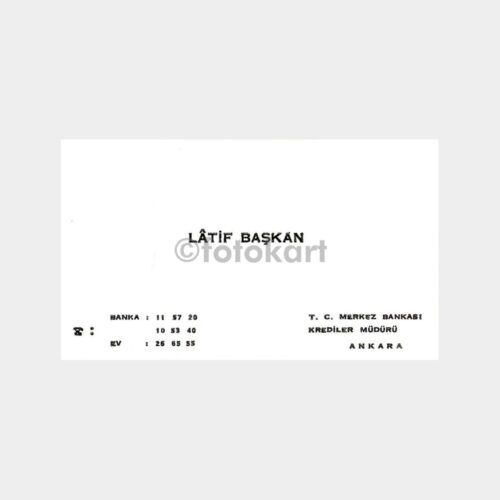T.C. Merkez Bankası - Latif Başkan Kartvizit