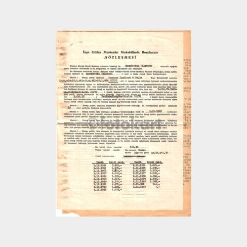 1963 T. Emlak Bankası Borçlanma Sözleşmesi