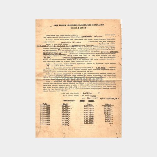 1963 T. Emlak Bankası Borçlanma Sözleşmesi