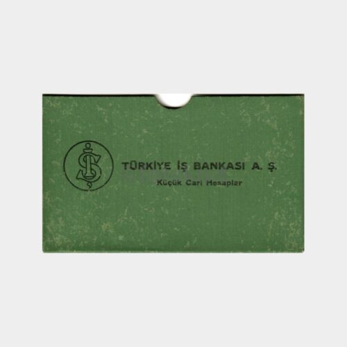 T. İş Bankası Hesap Cüzdanı Saklama Karton Muhafazası-Yeşil