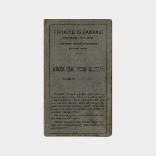 1932 T. İş Bankası İstanbul Şb. Hesap Cüzdanı
