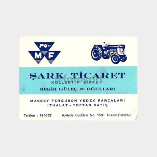 Taksim Massey Ferguson Traktör Kartvizit