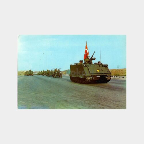 Tankların Geçişi Askeri Kartpostal