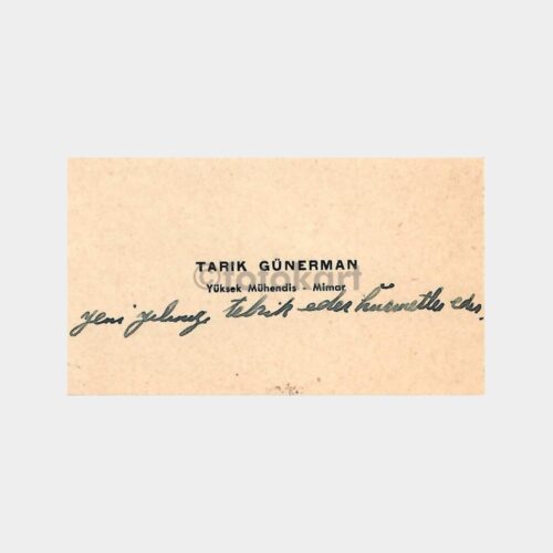 Tarık Günerman - Y. Mühendis Kartvizit