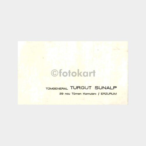 Tümgeneral Turgut Sunalp Kartvizit