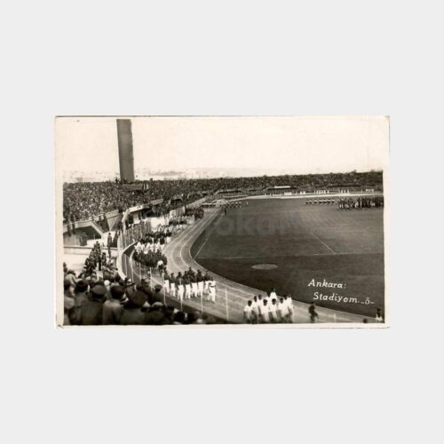 1938 Ankara Stadyumu Pullu Damgalı Seromani Töreni Fotoğraf