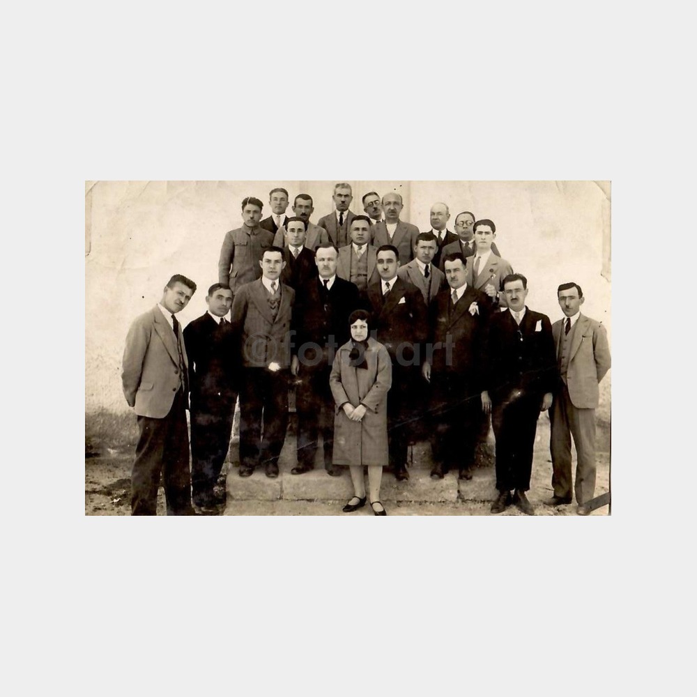 1934 Uşak Şeker Fabrikası Mensupları Fotoğraf