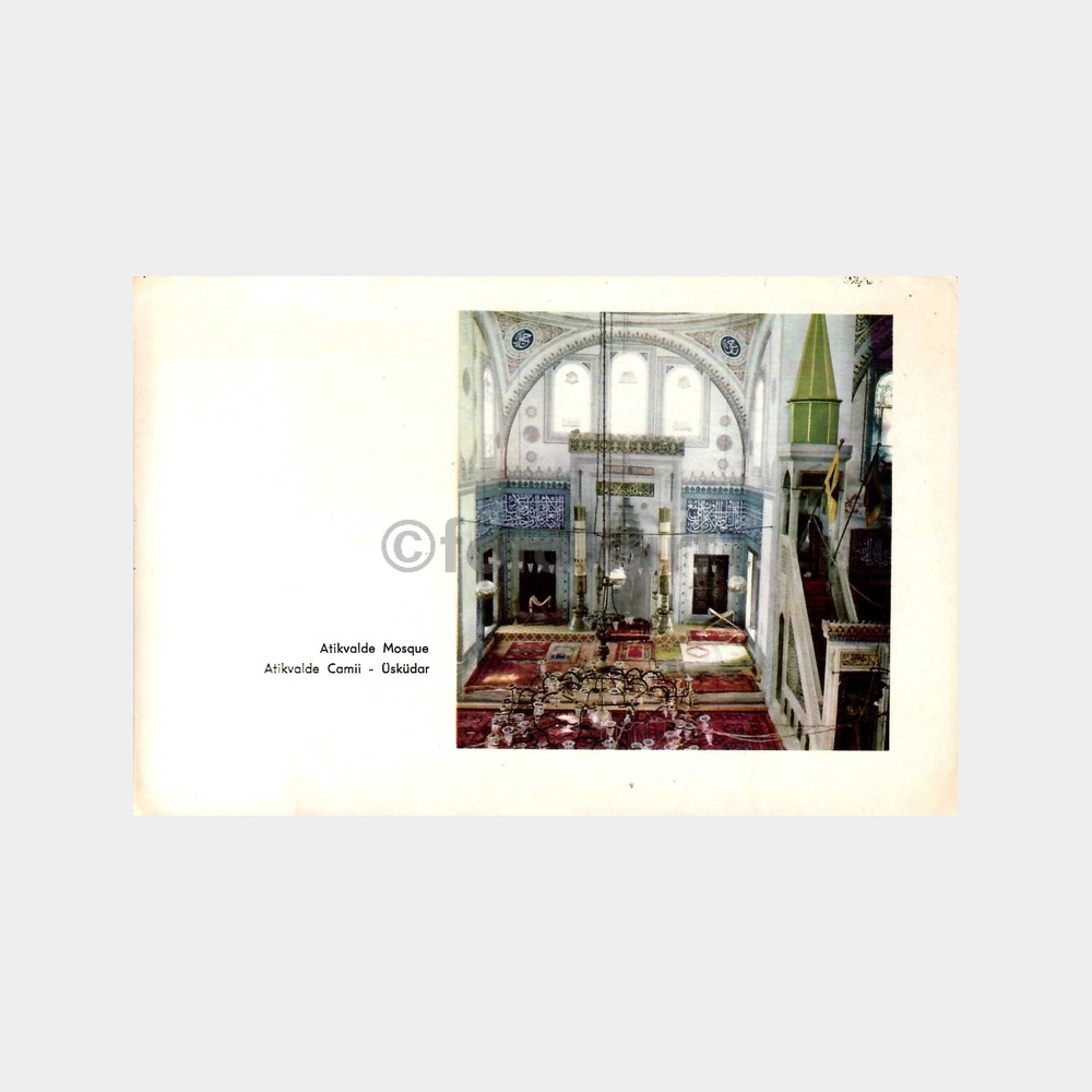 Üsküdar Atik Valide Camii İçi Görünüş Kartpostal