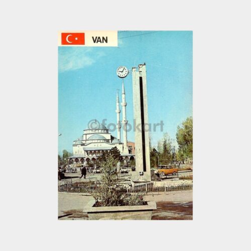 Van Saat Kulesi ve Yeni Cami Kartpostal