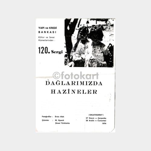1974 Yapı Kredi 120. Sergi -Dağlarımızda Hazineler- Broşür Baskı