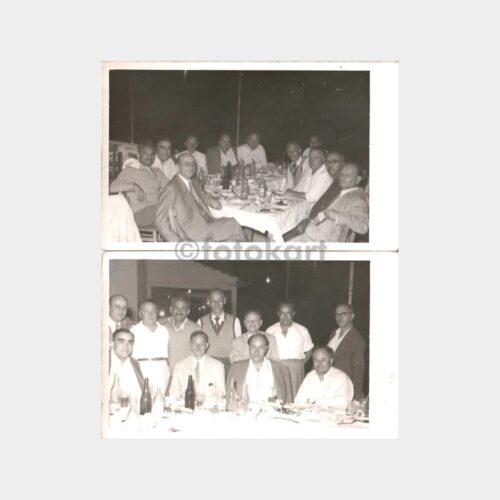 1953 Yüksek Ticaret Mektebi Mezunları 2 Adet Fotoğraf