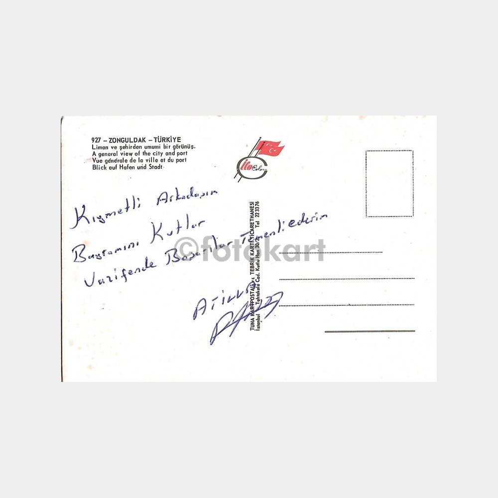 Zonguldak Liman ve Şehirden Görünüş Kartpostal - Görsel 2