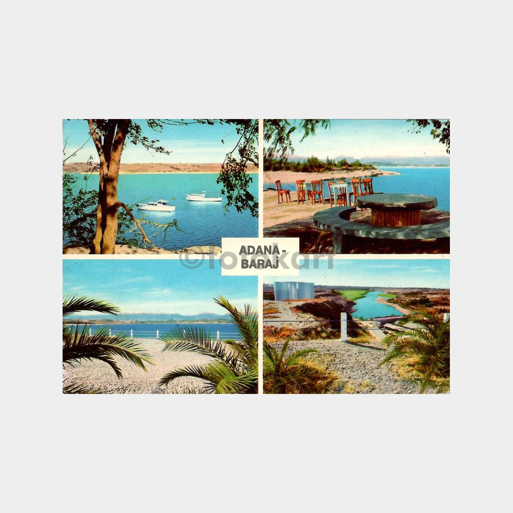 1972 Adana Baraj 4 Görünüş Kartpostal