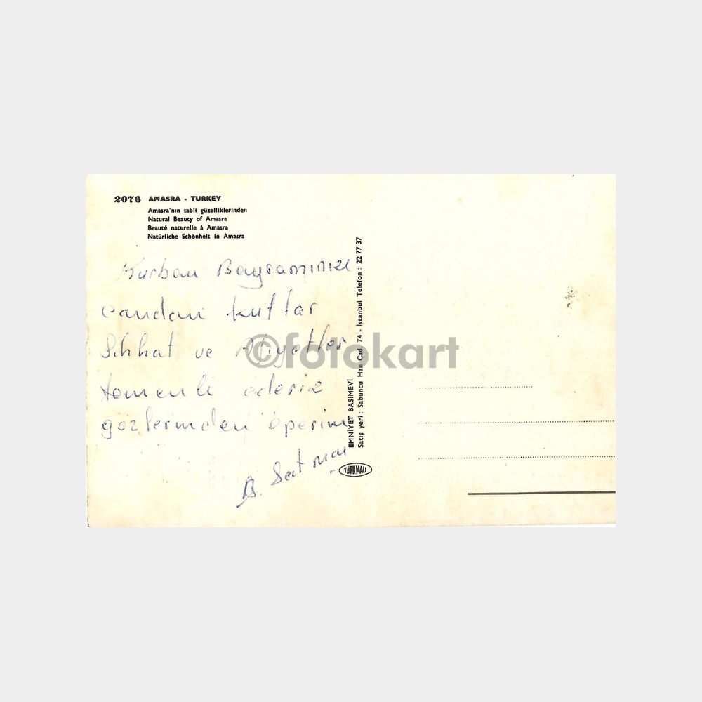 Amasra Tabii Güzellikleri Görünüş Kartpostal - Görsel 2