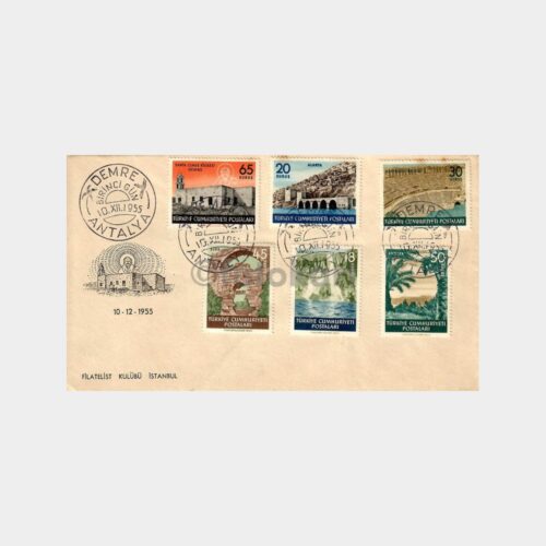 1955 Antalya Demre Turistik FDC