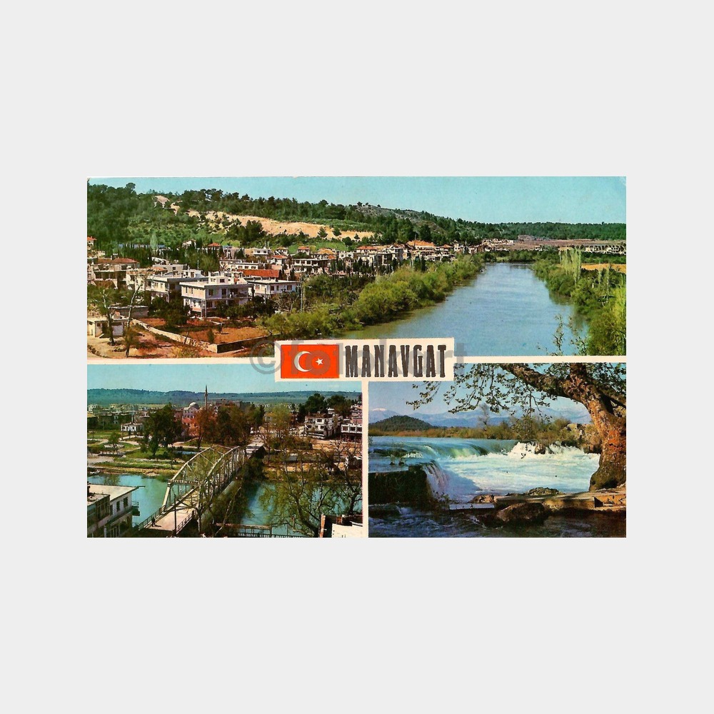 Antalya Manavgat Kasabası 3 Görünüş Kartpostal