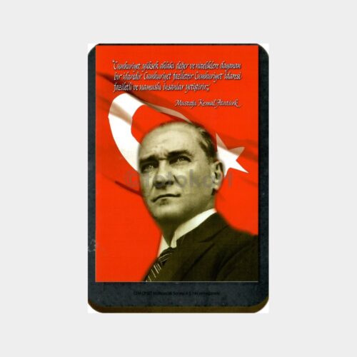 Atatürk Baskılı Masaüstü Kartpostal