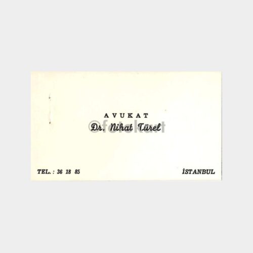 Avukat Dr. Nihat Türel Kartvizit
