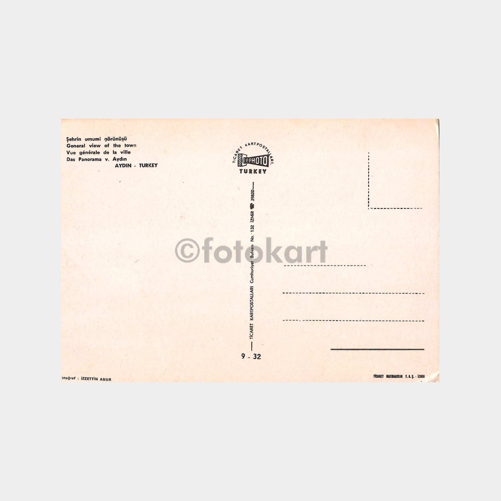 Aydın Şehirden Genel Görünüş Kartpostal - Görsel 2