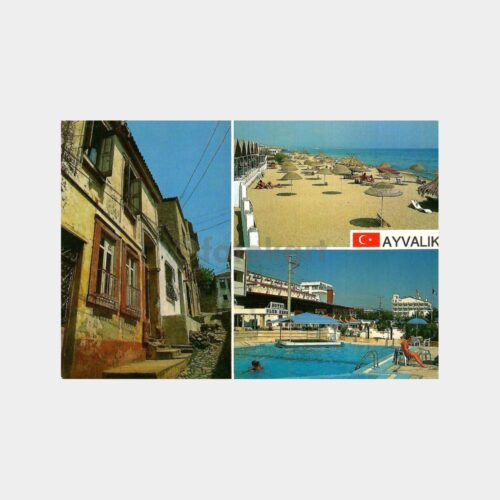 1989 Ayvalık 3 Görünüş Kartpostal