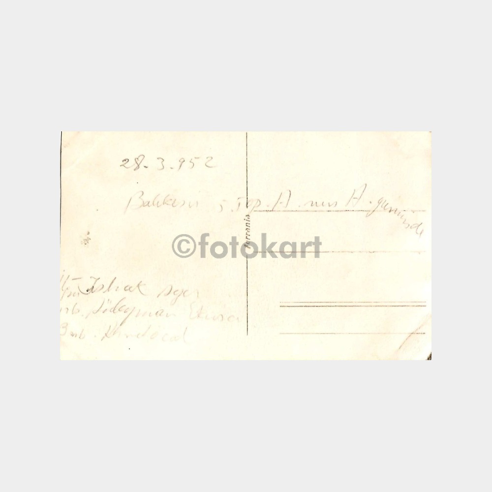 1952 Balıkesir Topçu Alayı 2 Adet Fotoğraf - Görsel 2