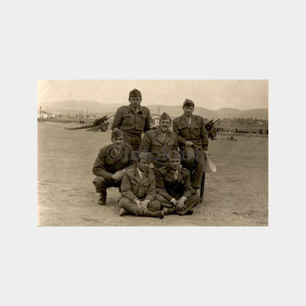 1952 Balıkesir Topçu Alayı 2 Adet Fotoğraf - Görsel 3