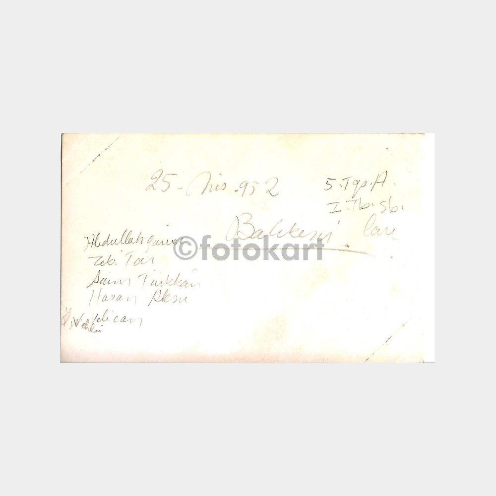 1952 Balıkesir Topçu Alayı 2 Adet Fotoğraf - Görsel 4