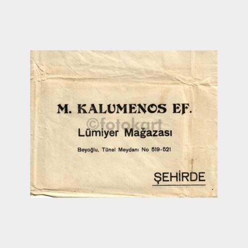 1930 Beyoğlu Lümiyer Mağazası Adresli Zarf