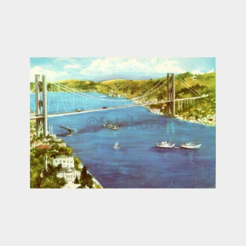 Boğaziçi Köprüsü Çizim Kartpostal