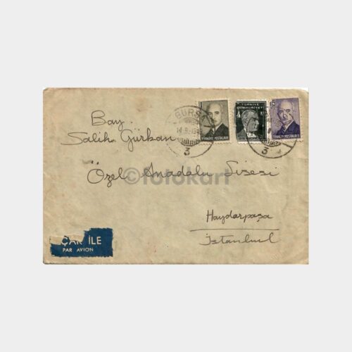 1949 Bursa Damgalı Zarf ve Mektup