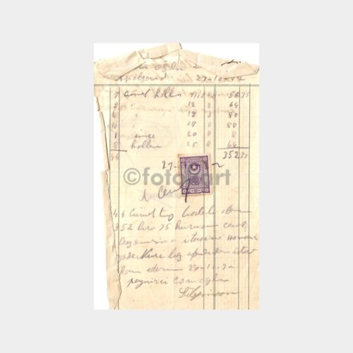 1932 Bursa Tuzpazarı Malzeme Faturası