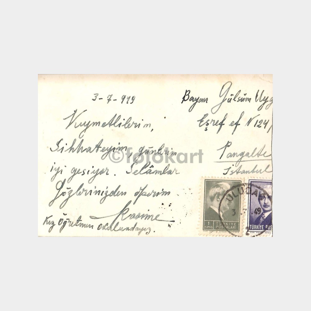1949 Bursa Yeşil Camii Mihrabı Görünüş Fotokart - Görsel 2