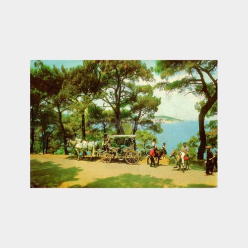 Büyükada Dil Burnu'ndan Heybeliada'ya Bakış Kartpostal