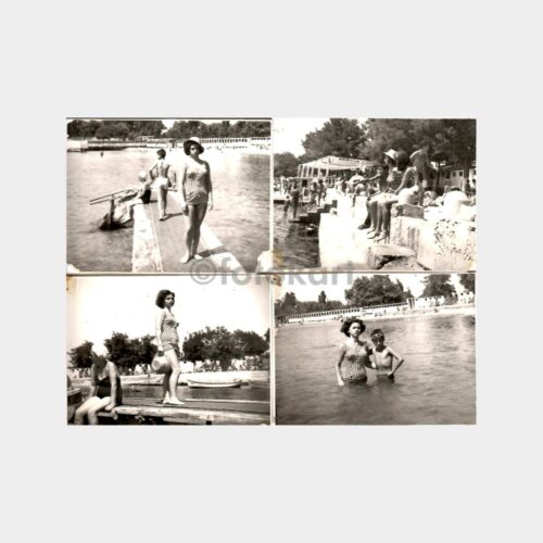1962 Büyükada Yörükali Plajı 4 Adet Fotoğraf