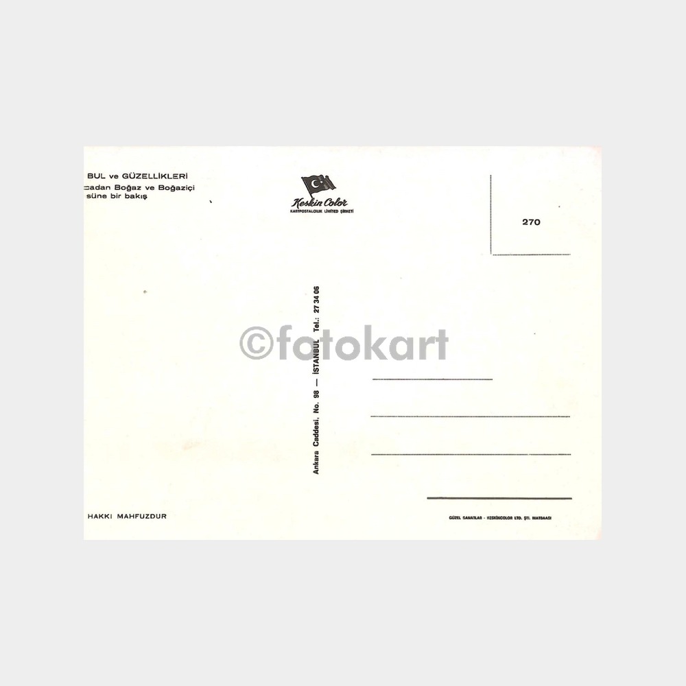 Çamlıcadan Boğaziçi ve Köprü Kartpostal - Görsel 2