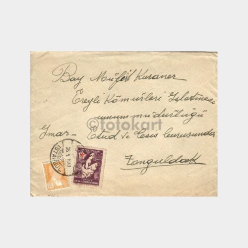 1949 Çocuk Esirgeme Pullu Damgalı Zarf