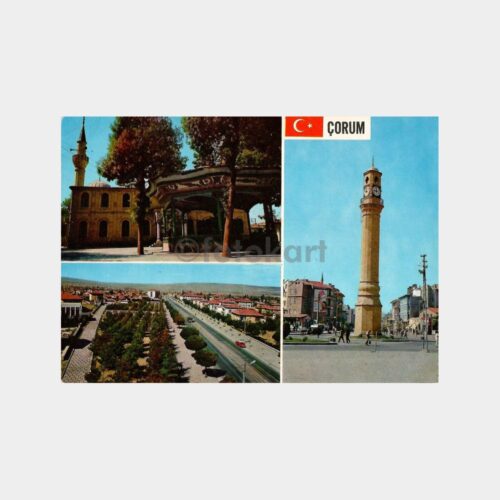 Çorum Saat Kulesi Görünüş Kartpostal