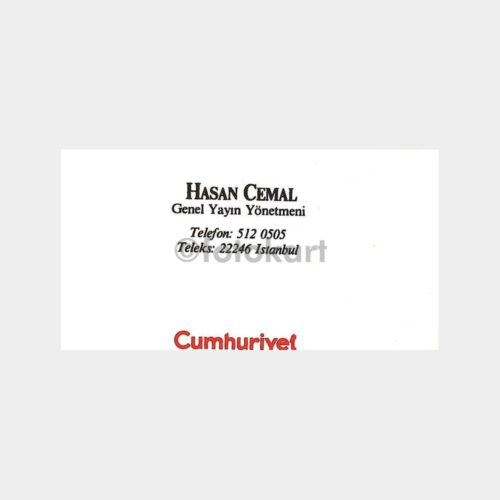 Cumhuriyet Gazetesi -Hasan Cemal- Kartvizit