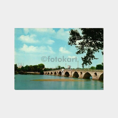 Edirne Selimiye Camii ve Meriç Köprüsü Kartpostal