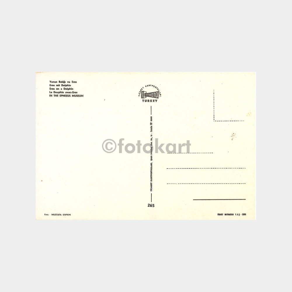 Efes Yunus Balığı ve Eros Kartpostal - Görsel 2